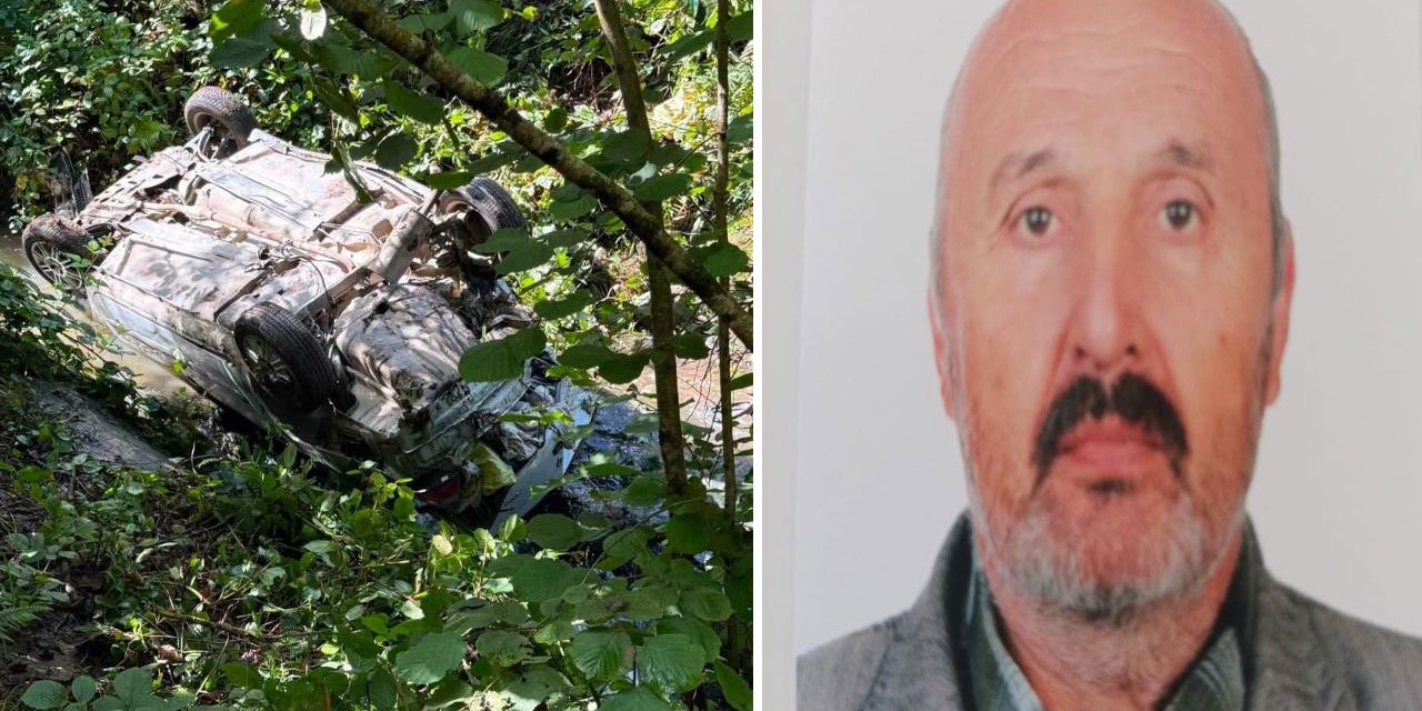 Giresun'da dereye devrilen otomobilin sürücüsü öldü