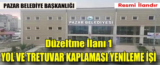 Muhtelif Cadde ve Sokaklarda Yol ve Tretuvar Kaplaması Yenileme Yapım İşi