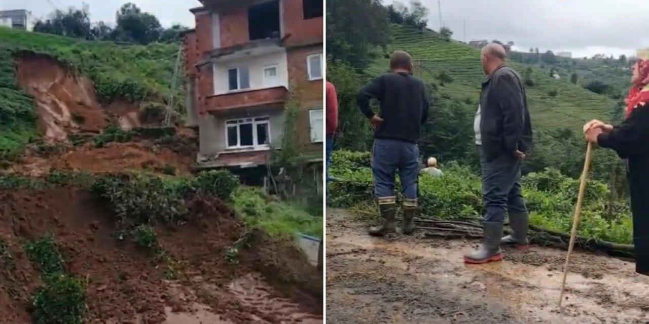 Derepazarı'nda Şiddetli Yağışlar Heyelana Neden Oldu, Evler Boşaltıldı
