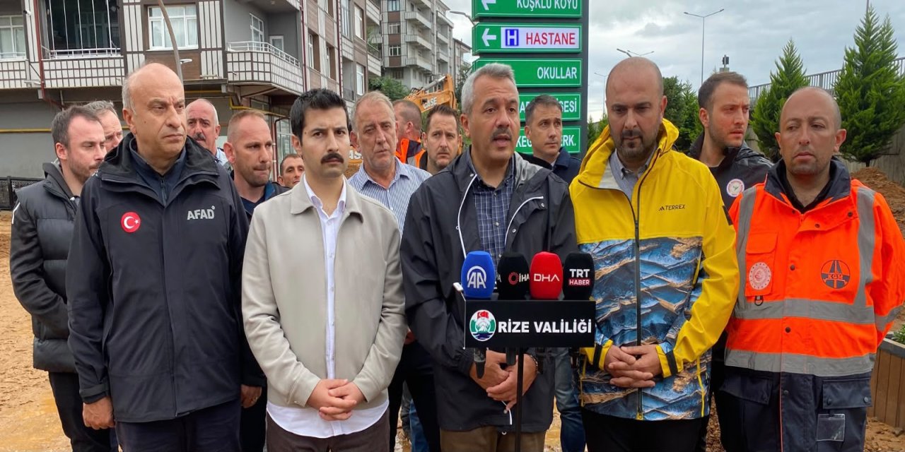 Rize Valisi Baydaş: "Şu ana kadar tespit ettiğimiz 186 kilogram yağışın düştüğü bölgelerimiz var"