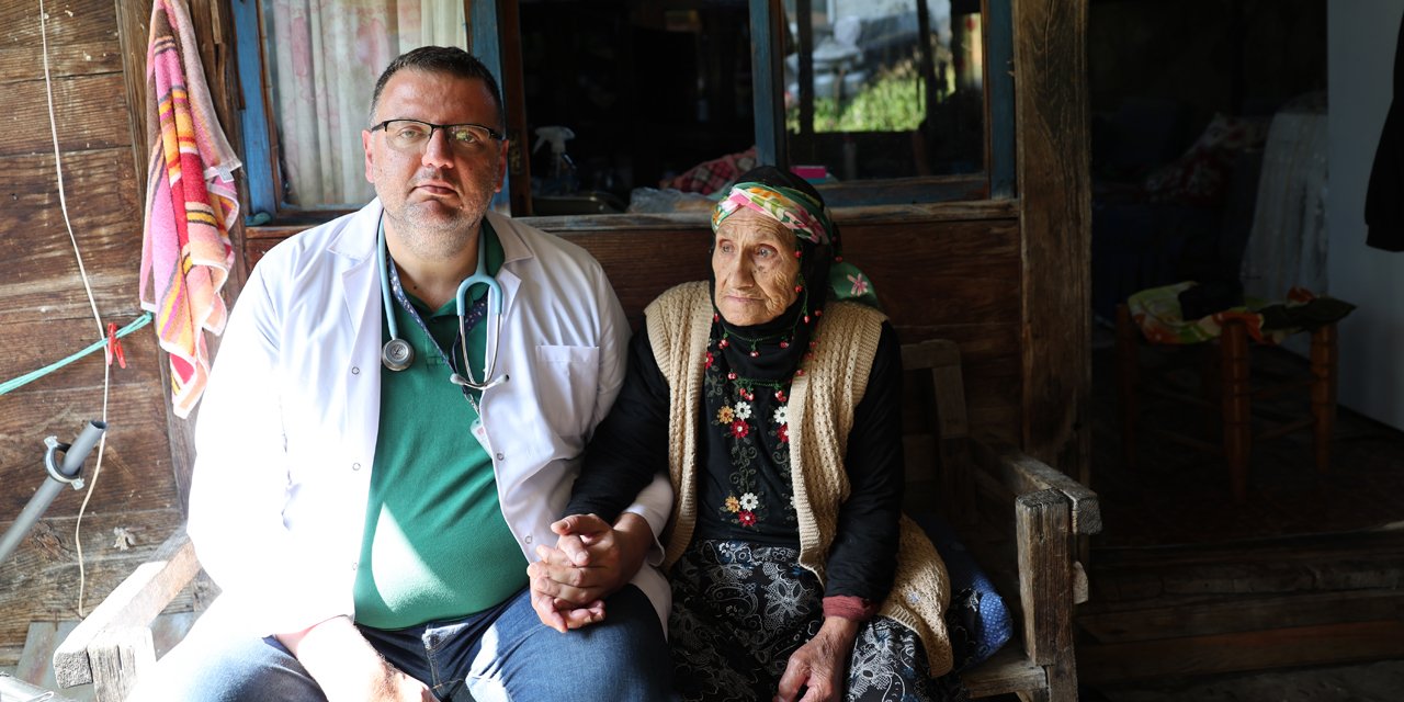 109 yaşındaki Sabriye Gündoğdu’ya yayla evinde muayene