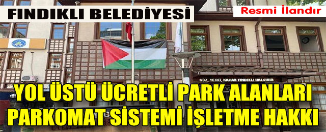 Yol Üstü Ücretli Park Alanları Parkomat Sistemi İşletme Hakkı