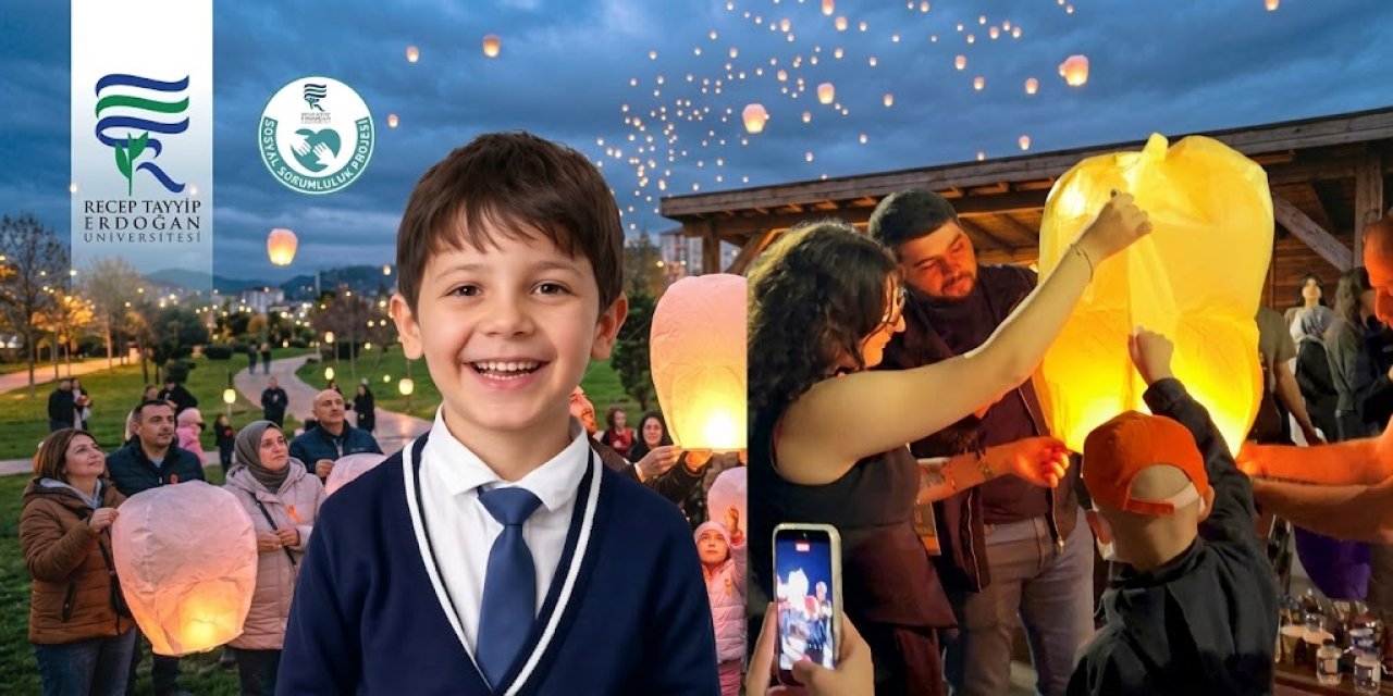 Gökyüzü Minik Kahraman İçin Işıldadı: Rize’de Lösemiyi Yenen Ali Asaf İçin Anlamlı Etkinlik