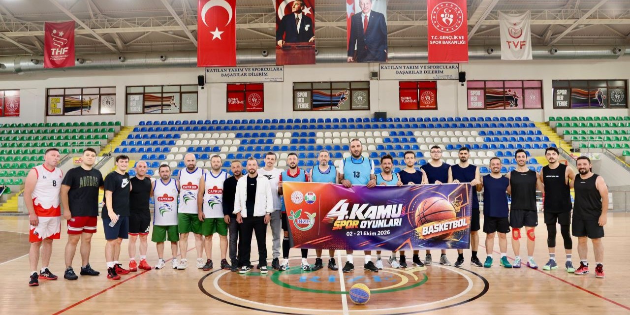 Rize'de 4. Kamu Spor Oyunları Basketbol Müsabakaları Başladı