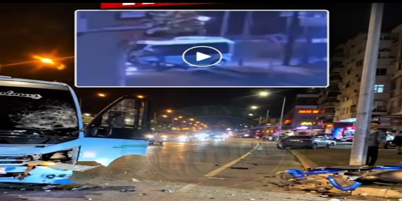 Rize'de Dolmuş ile Motosikletin Çarpıştığı Ölümlü Kaza Kamerada
