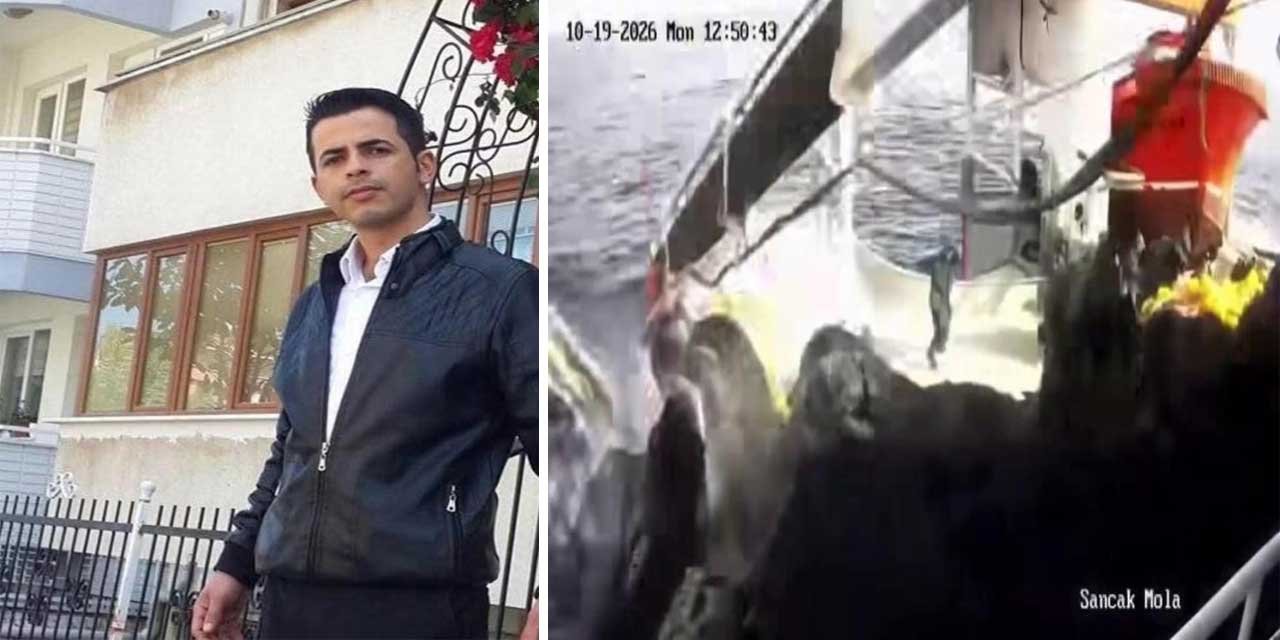 Balıkçı teknesinde bir kişinin ölümü ile sonuçlanan olay anı teknenin güvenlik kamerasına yansıdı