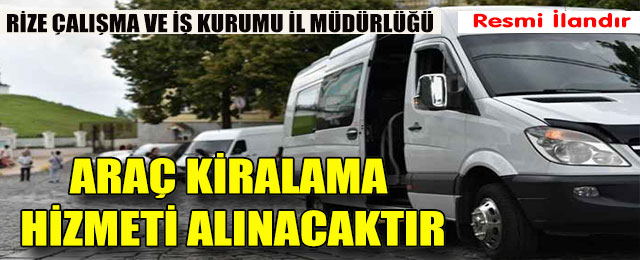 2 adet Şoförlü Araç Kiralama Hizmet Alım İhalesi