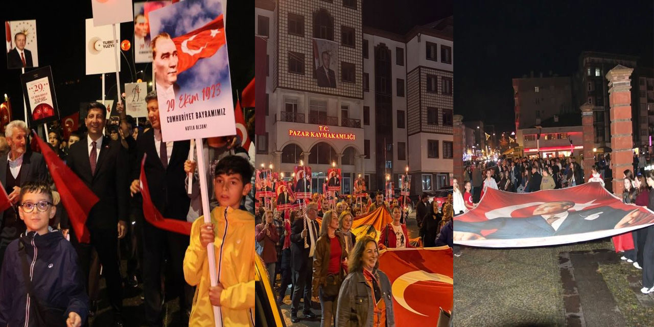 Rize'de Cumhuriyet Coşkusu: Güneysu, Ardeşen ve Pazar'da Bayrak Yürüyüşü
