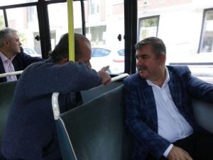 Ak Parti’li Vekilden Dolmuşta Seçim Çalışması