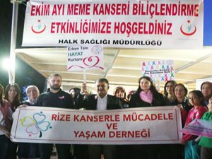 Rize'de 'Pembe Kurdele' Etkinliği