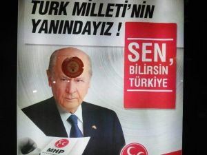 Kaya’dan Mhp’nin Seçim Afişlerindeki Tahribata Tepki