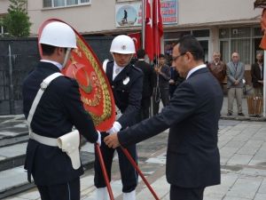 Alaçam’da Çelenk Koyma Töreni