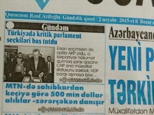 Türkiye’deki Milletvekili Genel Seçimi Sonuçları Azerbaycan Basınında