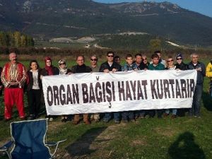 Organ Bağışı İçin Gökyüzünde Pankart Açtılar