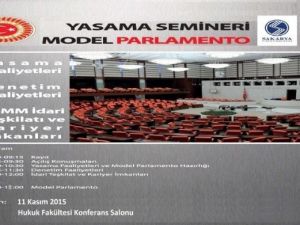 Saü’de “Yasama Semineri Model Parlamento” İsimli Etkinlik Düzenlenecek