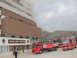 Amasya Emniyet Müdürlüğü’nde Yangın Tatbikatı