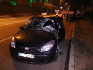 Tır’a Çarpıp Kaçtılar