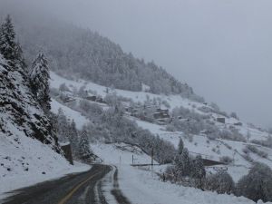 Rize’de Soğuk Hava Ve Kar Yağışı