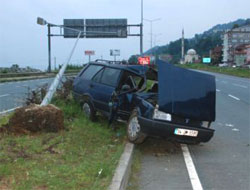 Rize'de Trafik Kazası 5 Yaralı
