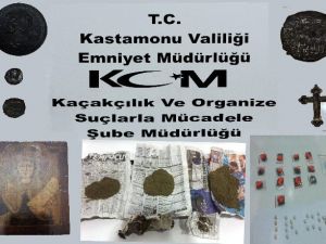 Kastamonu’da Uyuşturucu Ve Tarihi Eser Kaçakçılığı Operasyonu