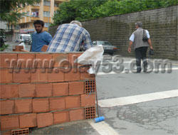 Rize'de Yola Duvar Ördü - VİDEO