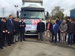 Sakarya’dan Suriye’ye 89. Tırı Eğitim-bir-sen Şubesi Gönderdi