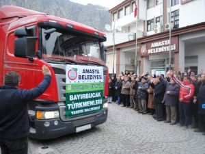 Amasya’dan Bayırbucak Türkmenlerine 2 Tır Dolusu Yardım