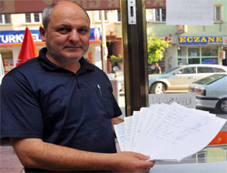 Caddenin trafiğe kapatılması için imza kampanyası