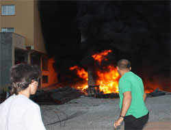 Bayburt'ta korkutan yangın