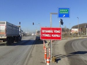 Bolu Tüneli İstanbul İstikameti 8 Saat Ulaşıma Kapatıldı