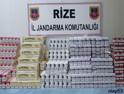 Rize'de Kaçak Sigara Yakalandı