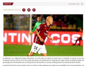 Sezer Özmen, Fc Metz’den Ayrıldı