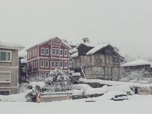 İnebolu’dan Kartpostallık Kar Manzaraları