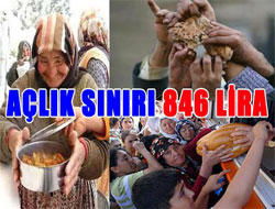 Açlık sınırı 846 lira