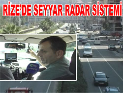 Rize'de Seyyar Radar Sistemi
