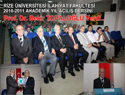 Rize İlahiyat'ta İlk Ders Topaloğlu'ndan