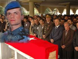 Şehit Asker Rize'de Toprağa Verildi