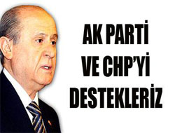 "AK Parti ve CHP'yi destekleriz"