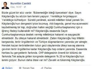 Nurettin Canikli’den Kılıçdaroğlu’na Tepki