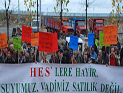 Hemşin'de HES'lere Protesto