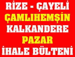 Rize'de Yapılacak İhaleler