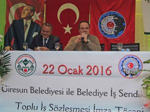 Giresun Belediyesi İle Belediye İş Sendikası Arasında Toplu Sözleşmeye İmza Atıldı