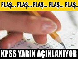 KPSS Yarın Açıklanıyor