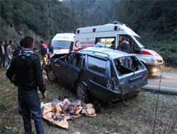 Ayder Yolunda Kaza 3 Yaralı