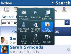 BlackBerry için Facebook uygulaması!