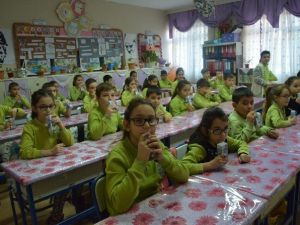 Sinop’ta Öğrencilere Okul Sütü Dağıtıldı