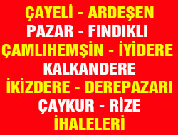 Rize'de Yılın Son İhaleleri