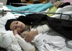 Evden hastaneye soba getirdiler