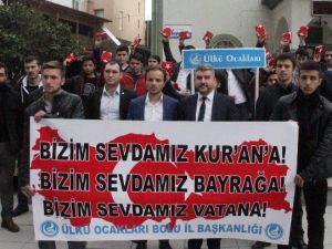 Bolu’da Ülkü Ocakları Sevgililer Günü’nü Protesto Etti