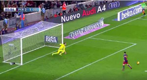 Messi'den efsane penaltı VİDEO İZLE